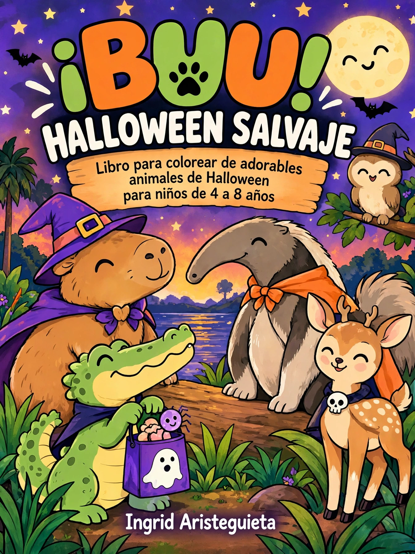 Portada de ¡BUU! Halloween Salvaje: animales venezolanos disfrazados para Halloween